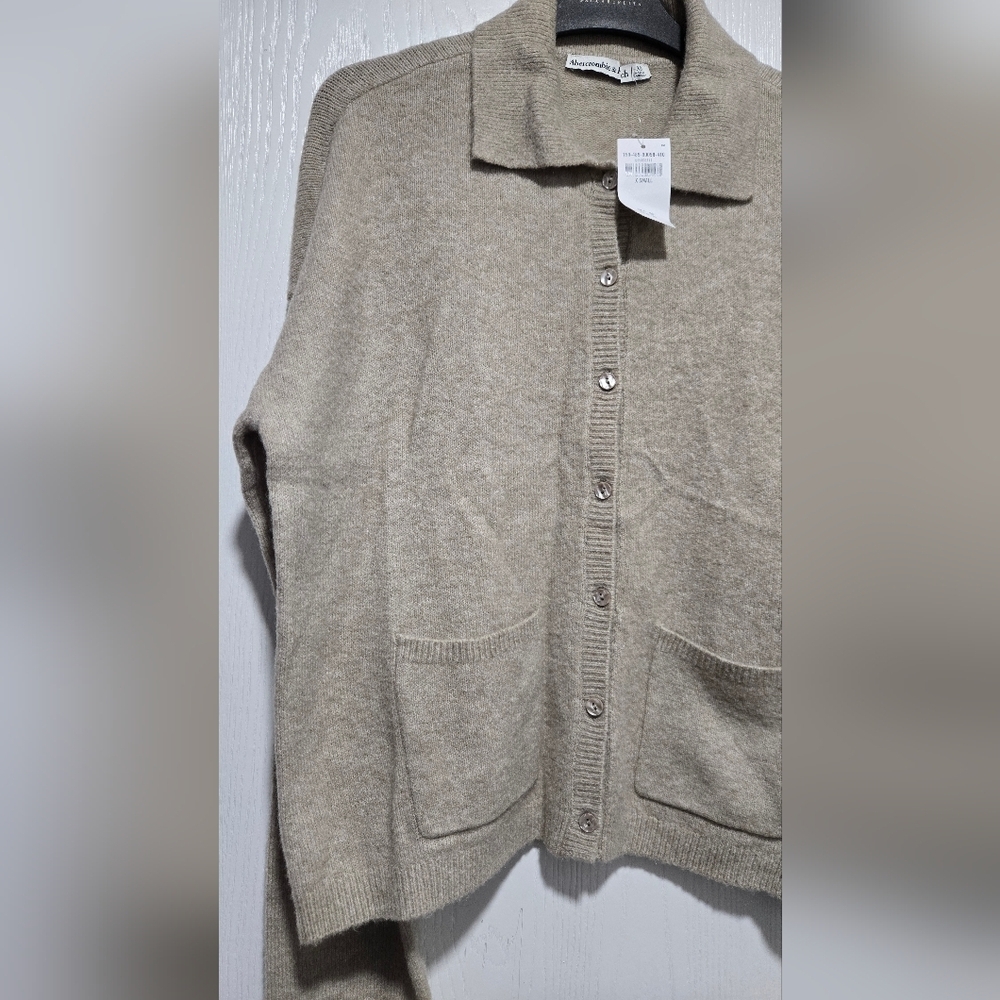 Nwt Abercromboe & Fitch Tan Delight Cardigan Size XS - Picture 6 of 9